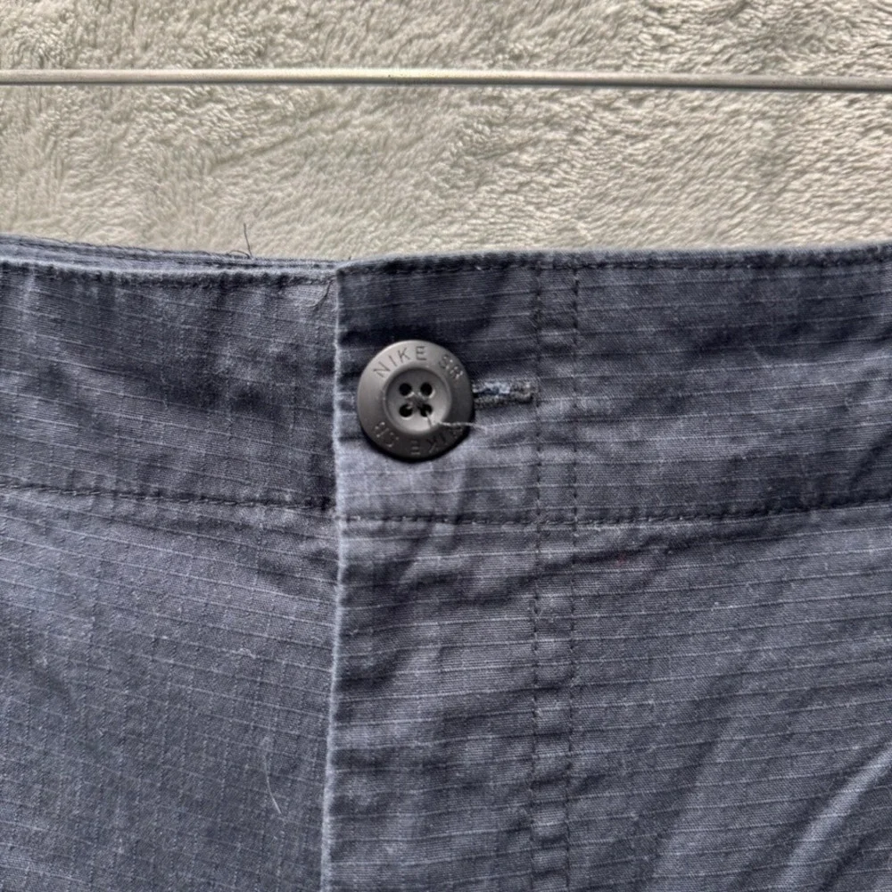 Nike SB Patchwork Ripstop Cargo Pants Camo Denim Navy Skateboarding Mens 30-32 - Picture 8 of 14